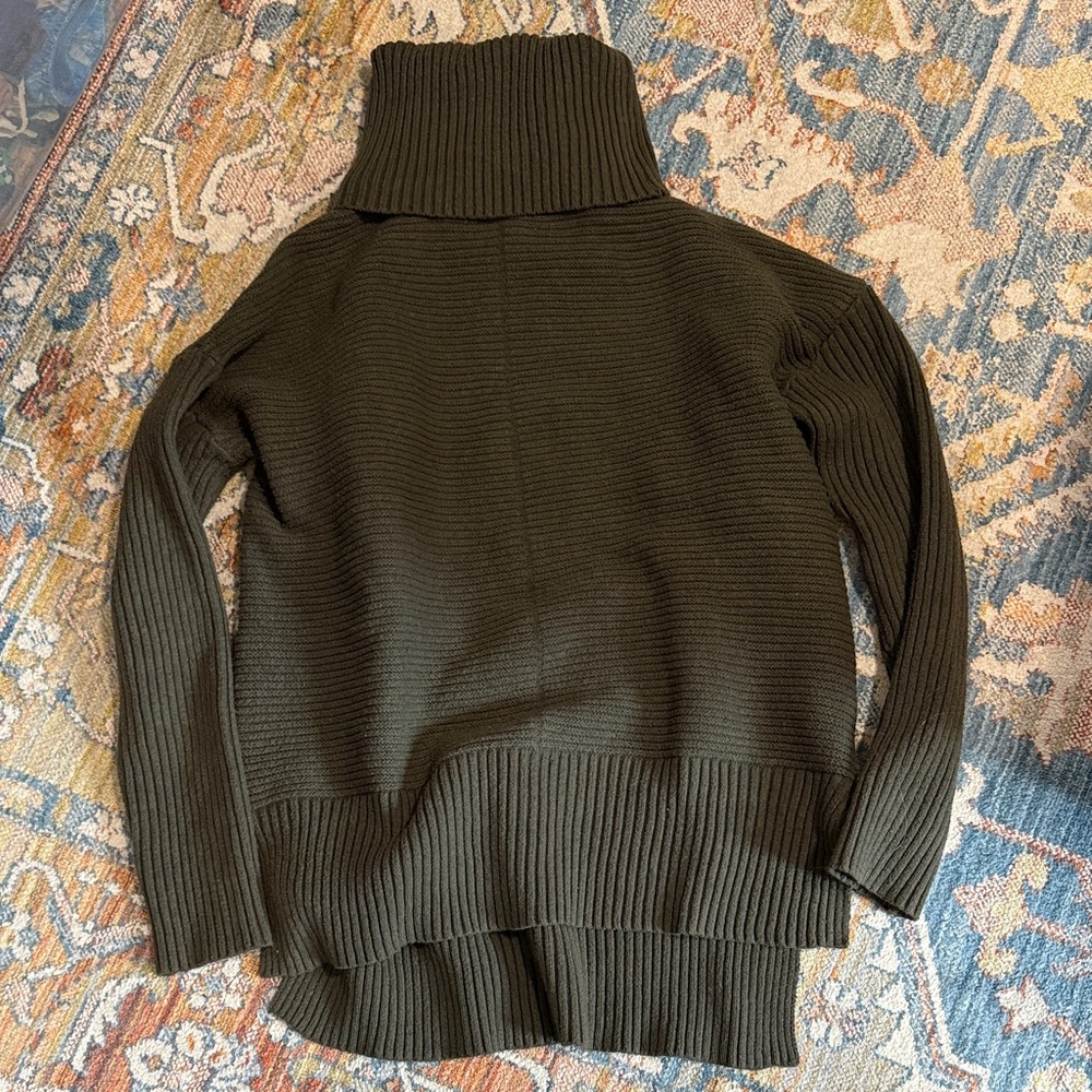 Olive Turtleneck Sweater